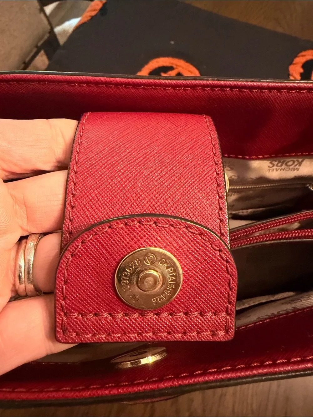Michael Kors Cherry Susannah Large Saffiano Tote Shoulder Purse